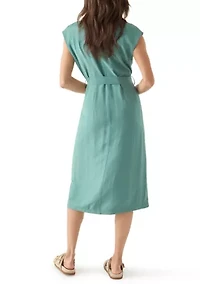 Women's Sleeveless Long Shirt Dress