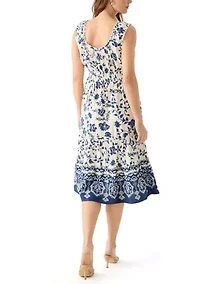 Double Scallop Midi Dress