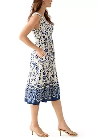 Double Scallop Midi Dress
