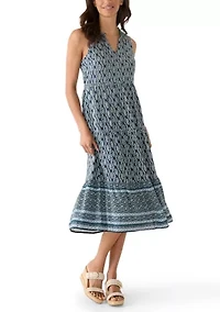 Women's Sleeveless V-Neck Midi Dress