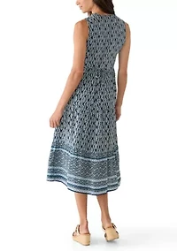 Women's Sleeveless V-Neck Midi Dress