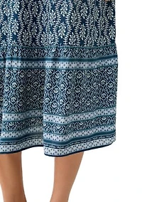 Women's Sleeveless V-Neck Midi Dress