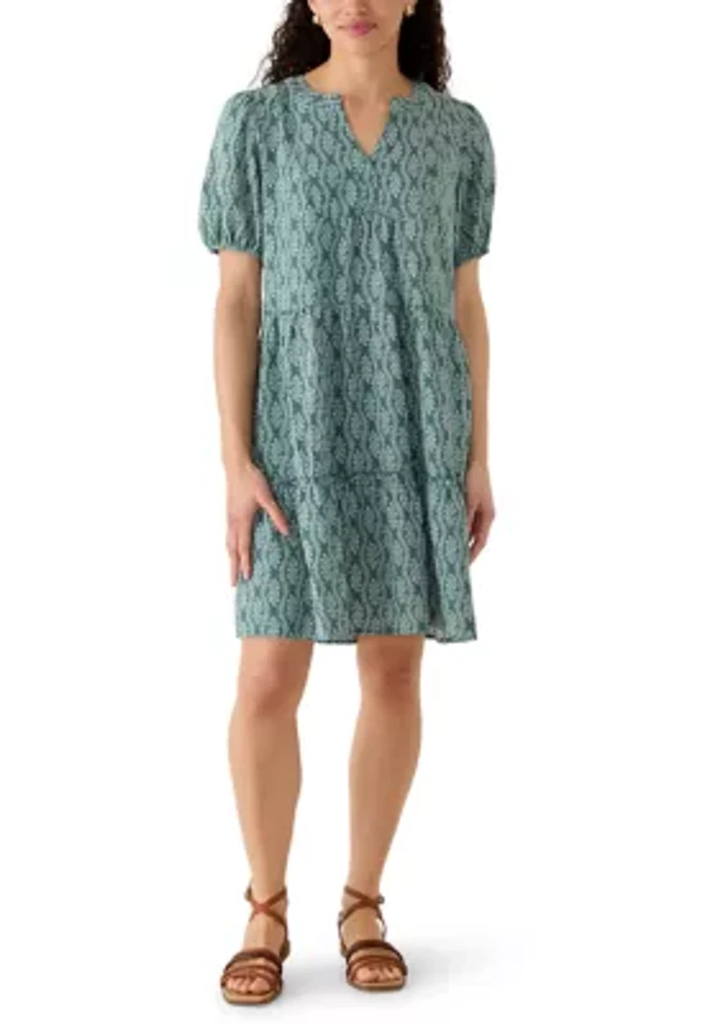 Women's Puff Sleeve Babydoll Mini Dress