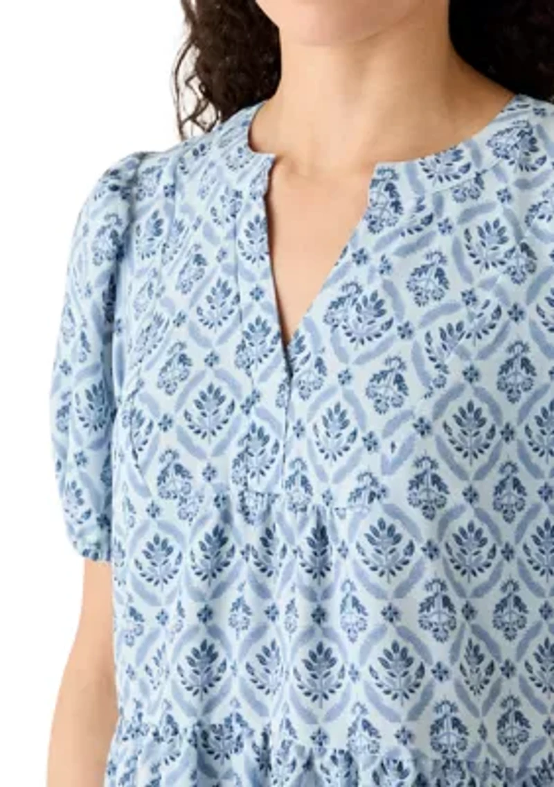 Women's Puff Sleeve Babydoll Mini Dress