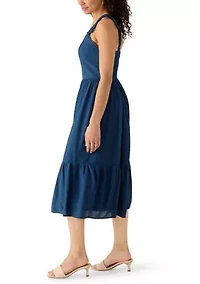 Women's Sleeveless Tie Strap A-Line Dress