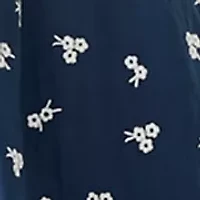 Women's Sleeveless Eyelet Printed A-Line Dress