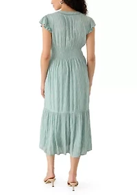 Women's Sleeveless Printed Maxi Dress