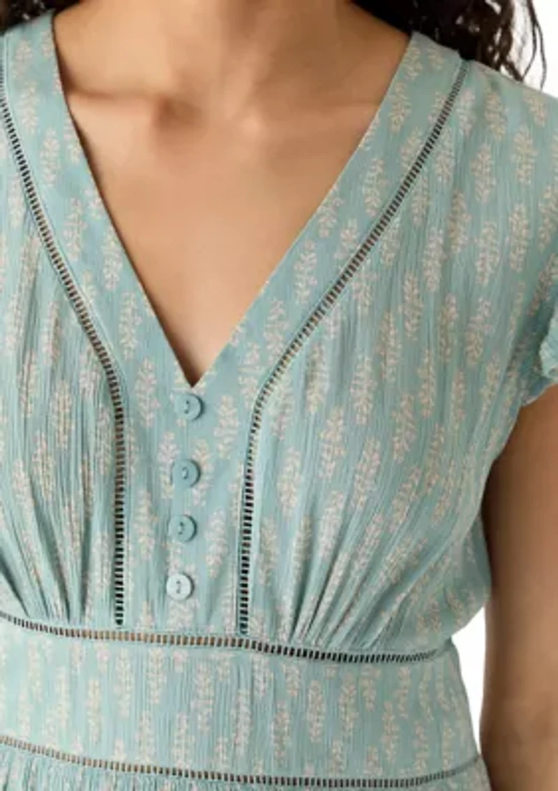 Women's Sleeveless Printed Maxi Dress