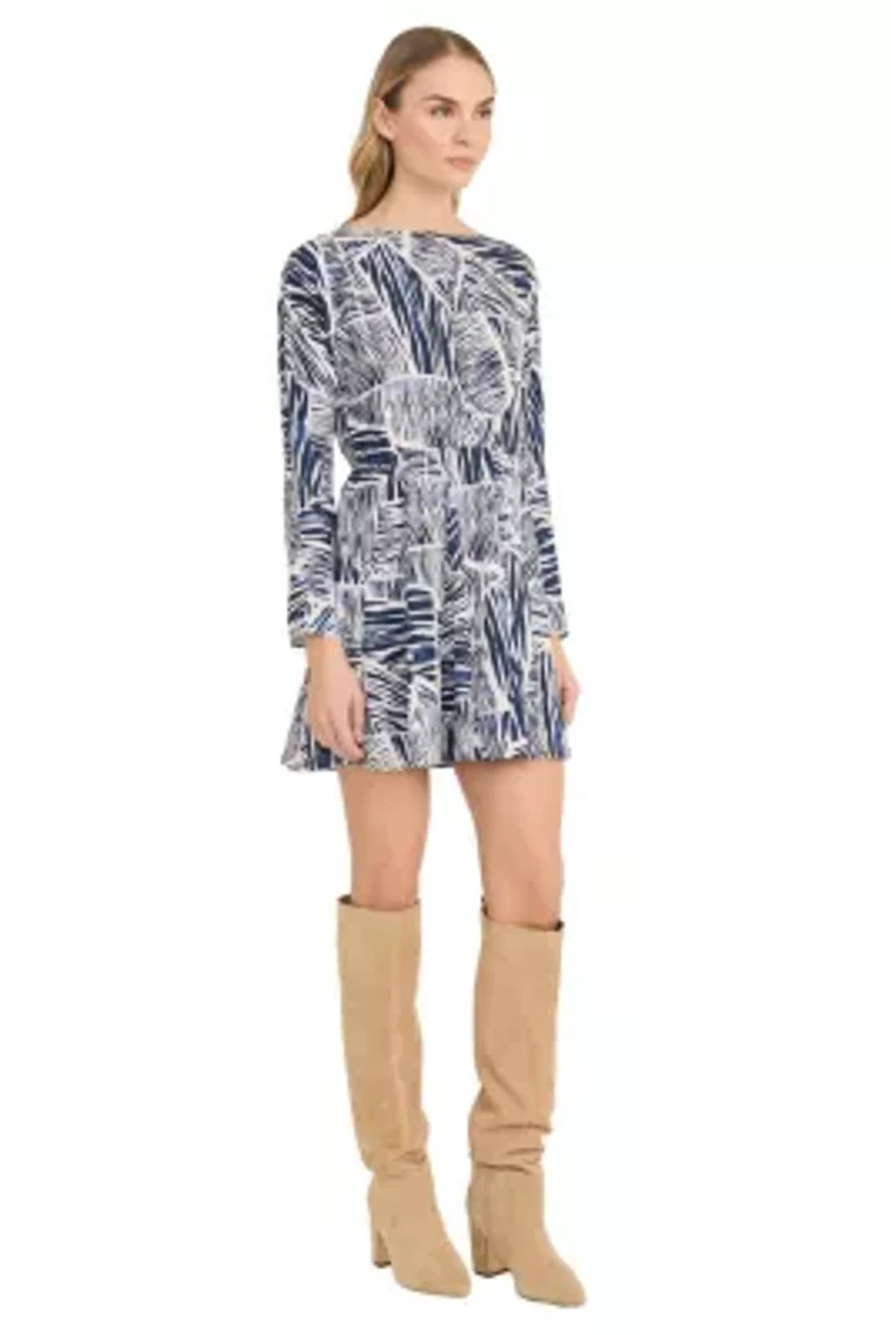 Long Sleeve Satin Dress