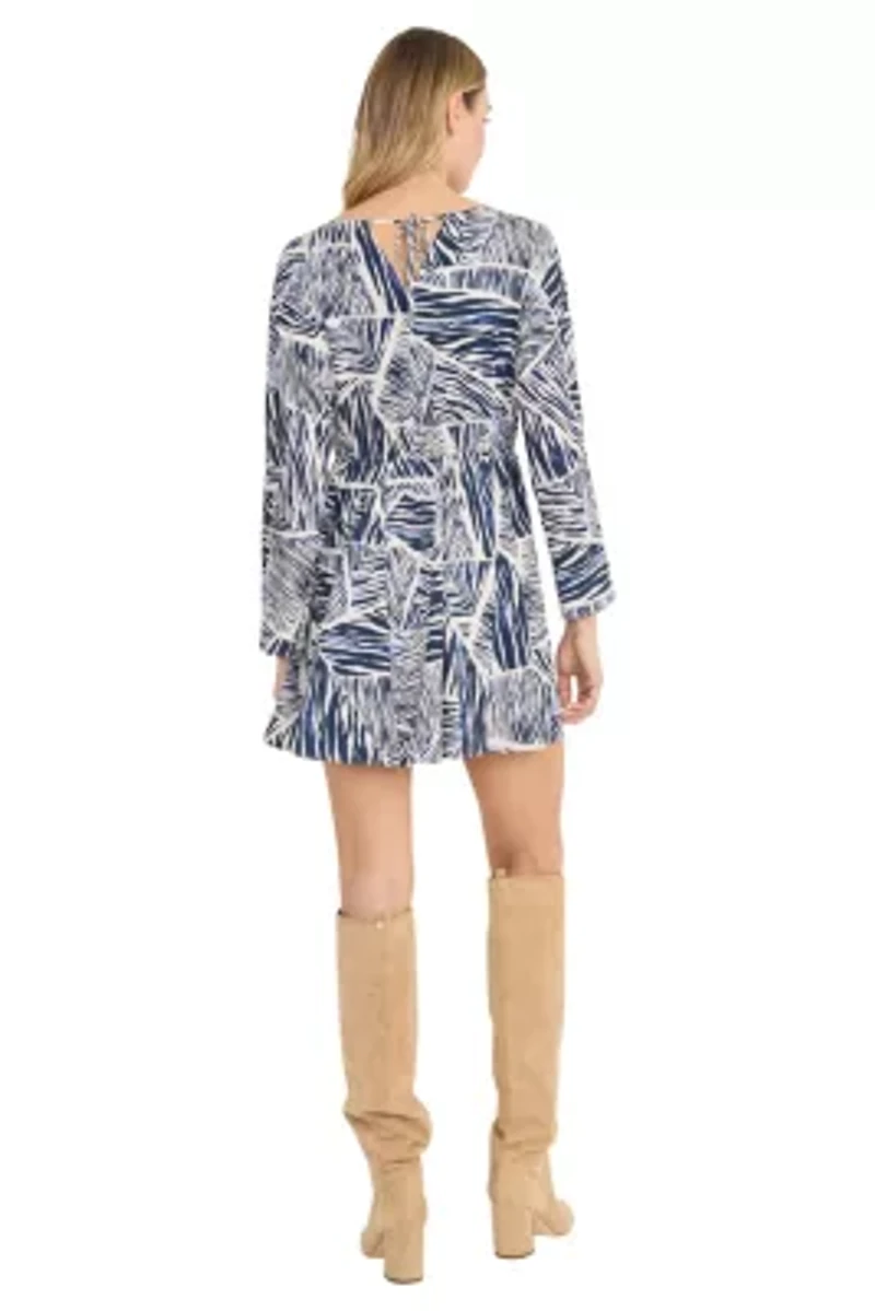 Long Sleeve Satin Dress