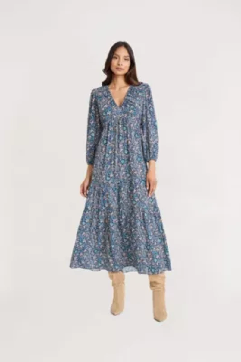 V Neck Maxi Dress