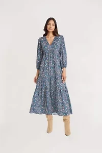 V Neck Maxi Dress