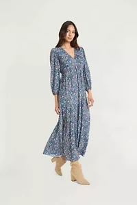 V Neck Maxi Dress