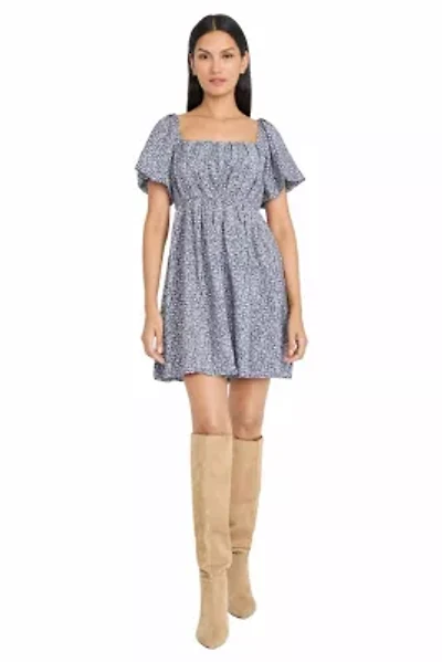 SMOCKED BODICE MINI DRESS