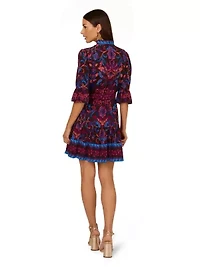 Printed Short Flounce Dress