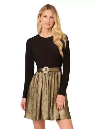 Jersey Metallic Short Dress