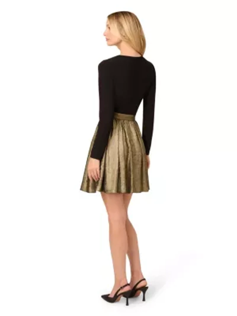Jersey Metallic Short Dress