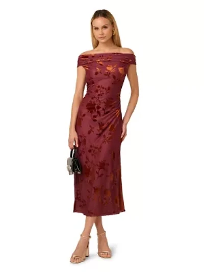 Burnout Velvet Midi Dress