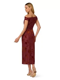 Burnout Velvet Midi Dress