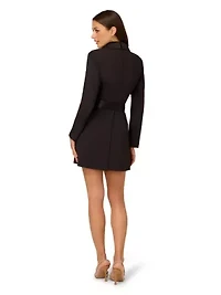 Crepe Romper With Lapel