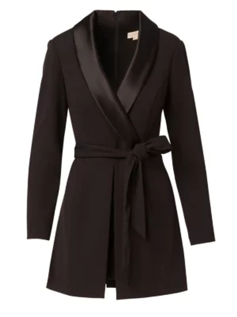 Crepe Romper With Lapel