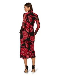 Mockneck Ruched Maxi Dress