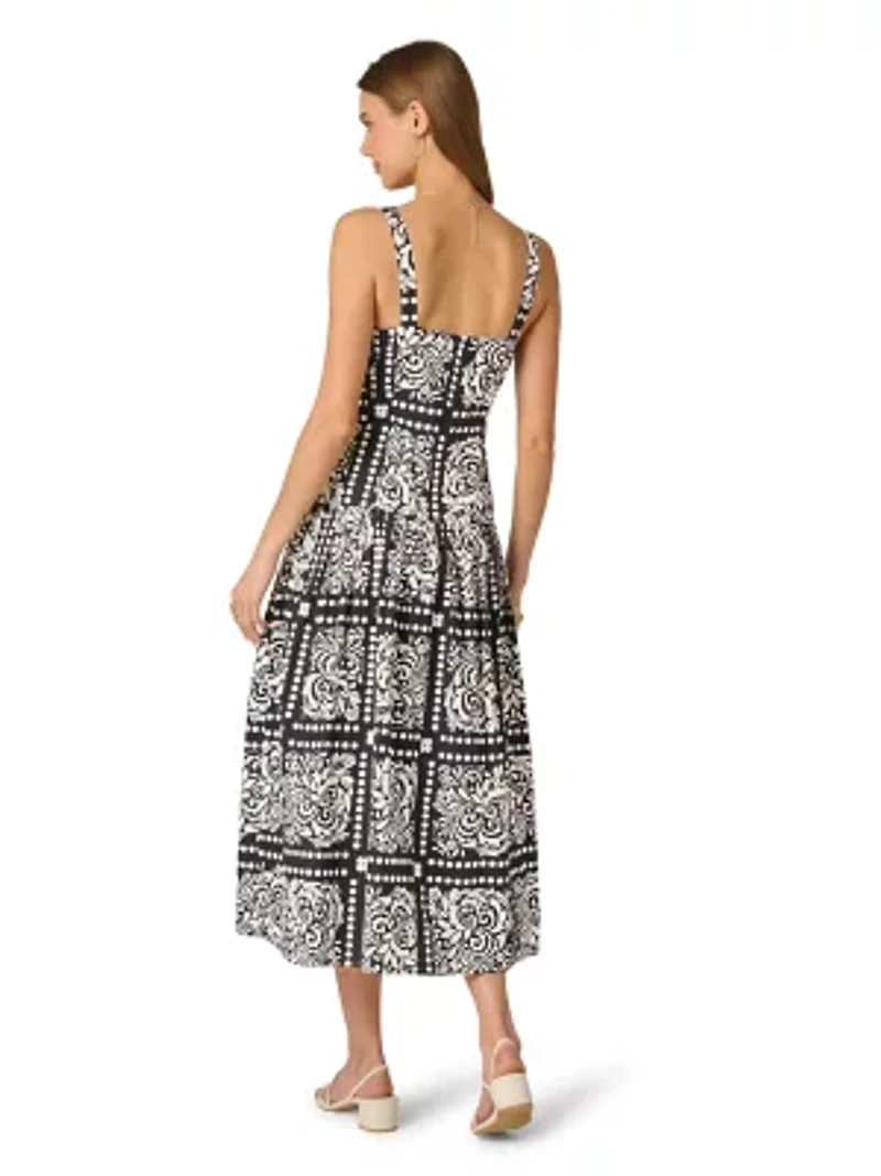 DROP WAIST MIDI DRESS