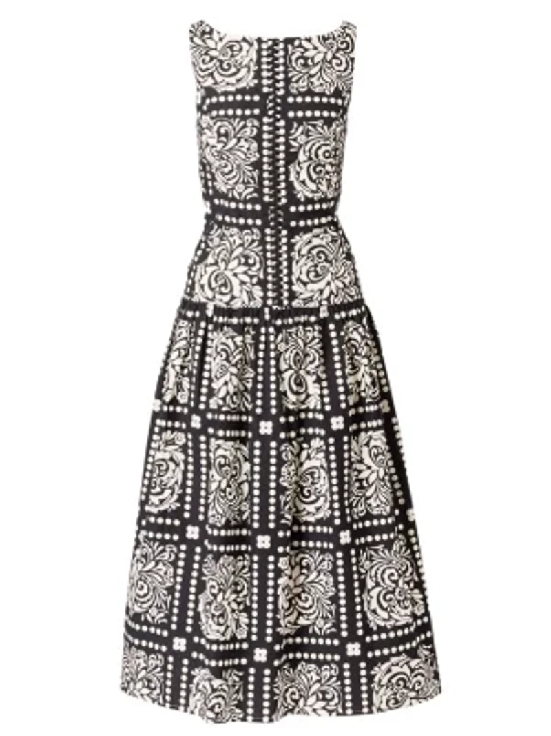 DROP WAIST MIDI DRESS