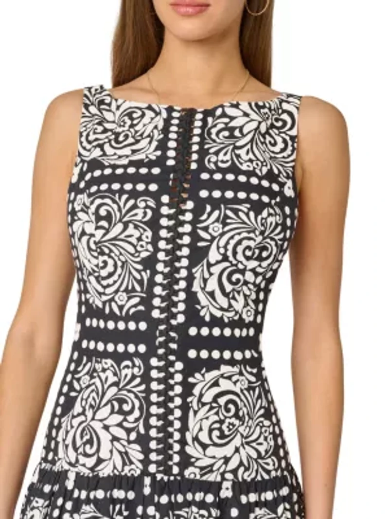 DROP WAIST MIDI DRESS