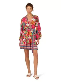 Short Printed Rayon Dress