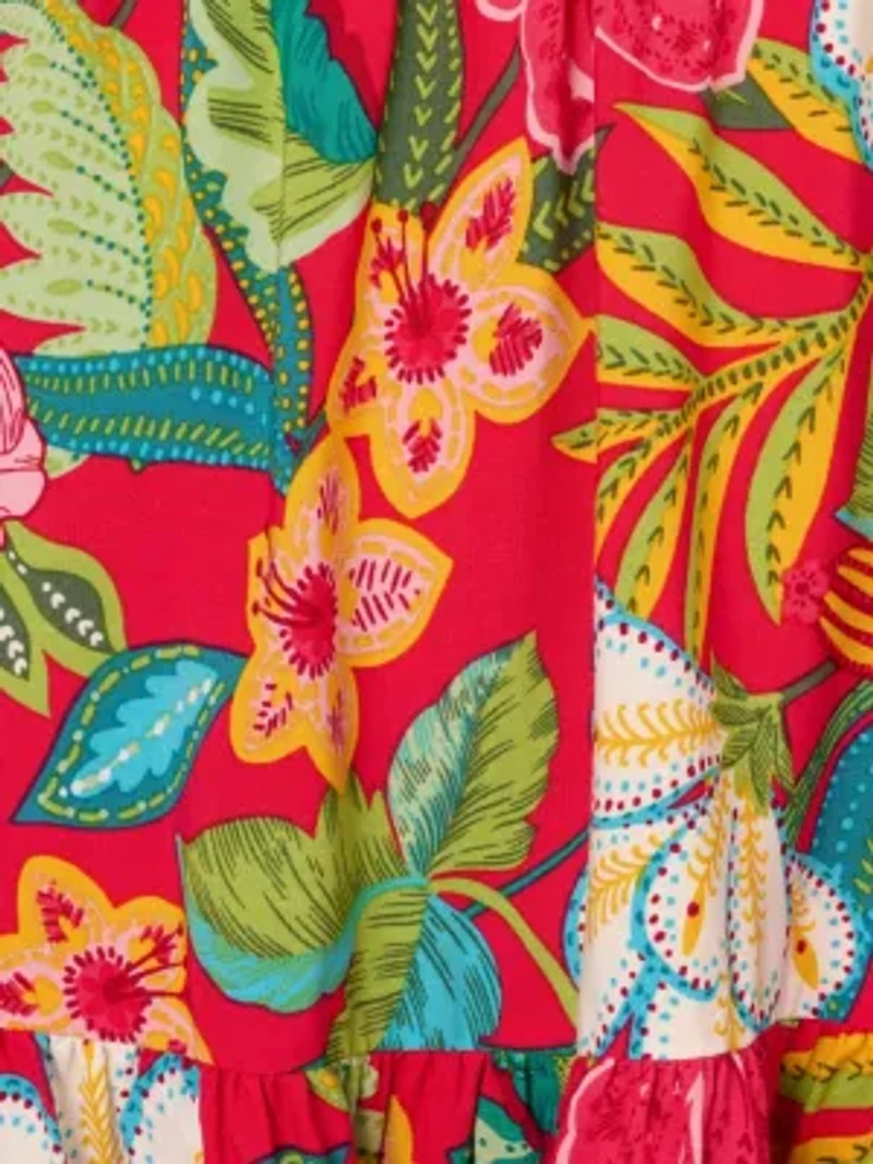 Short Printed Rayon Dress