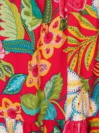 Short Printed Rayon Dress