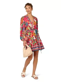Short Printed Rayon Dress