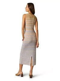 Metallic Ombre Sweater Knit Dress