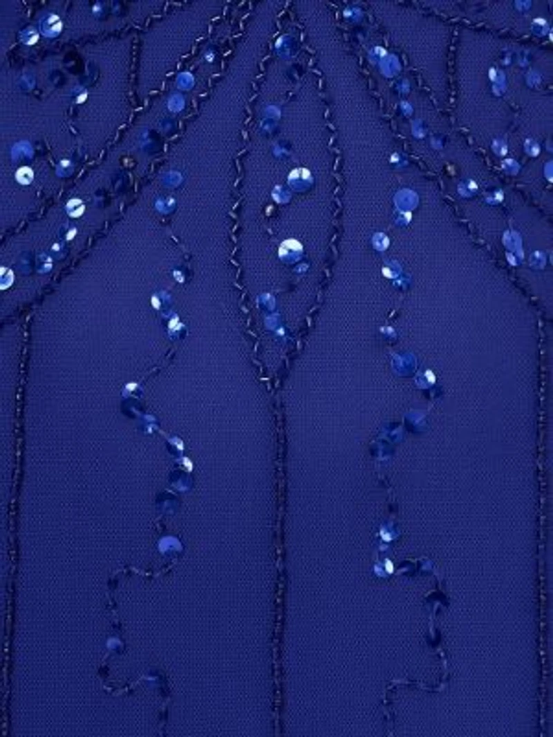 Bead Blouson Long Dress