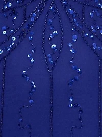 Bead Blouson Long Dress