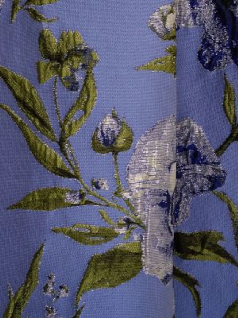 Floral Jacquard Short Dress