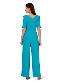 Knit Crepe Asymmetrical Jumpsuit