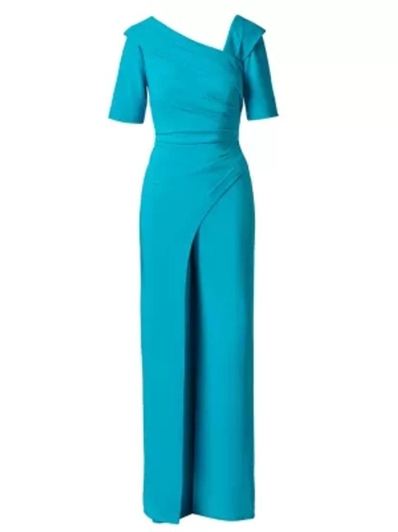 Knit Crepe Asymmetrical Jumpsuit