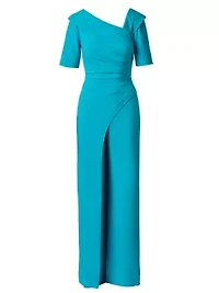 Knit Crepe Asymmetrical Jumpsuit