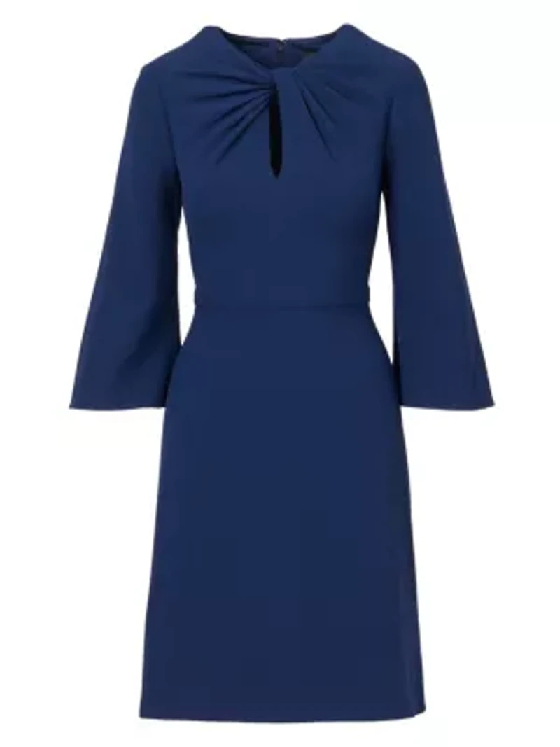 Twist Crepe Sheath Short Dress