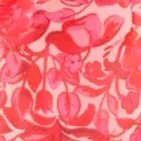 Print Pleat Chiffon Dress