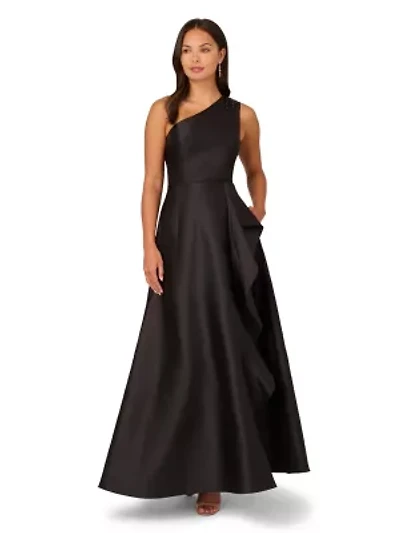 One Shoulder Mikado Gown