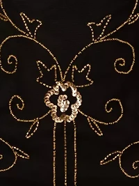 Beaded Illusion Neck Dress