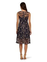 Embroidered Midi Dress