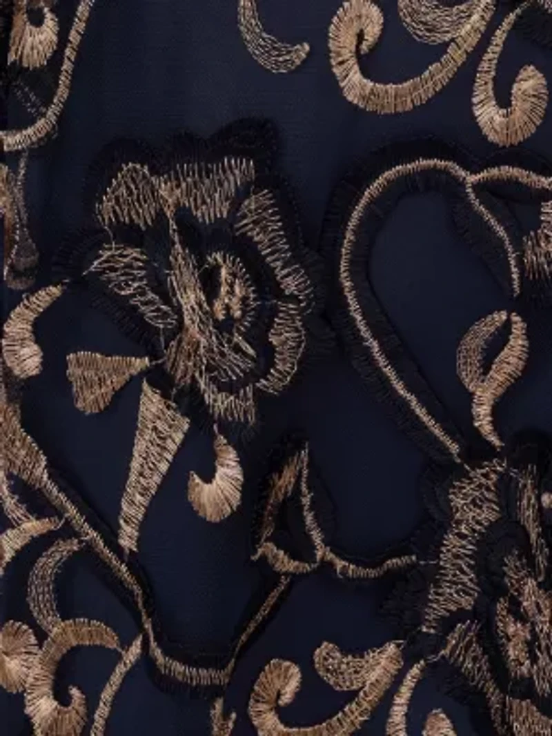 Embroidered Midi Dress