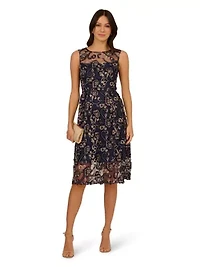 Embroidered Midi Dress