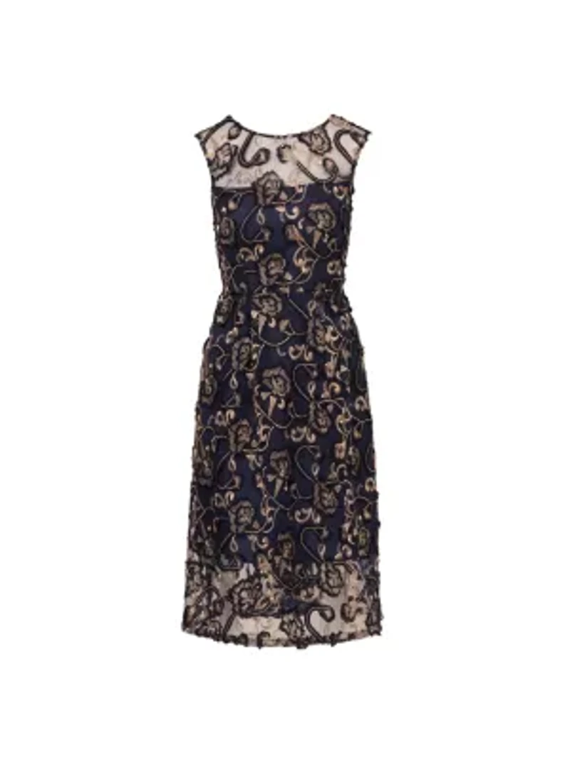 Embroidered Midi Dress