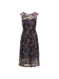 Embroidered Midi Dress