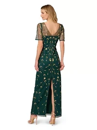Bead Mesh Long Dress